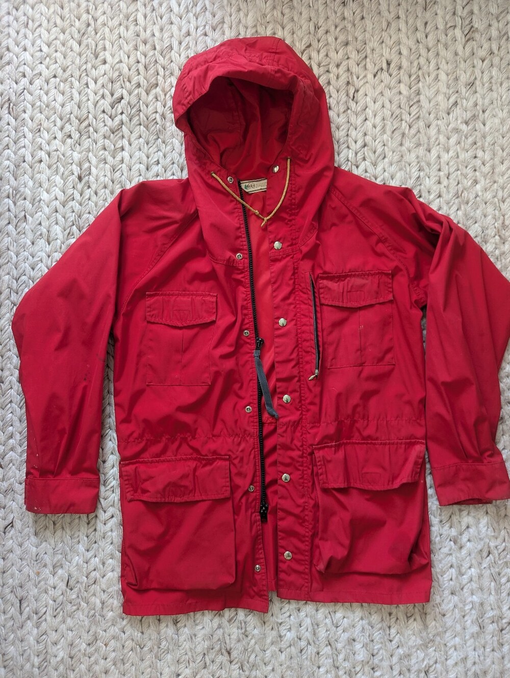 Vintage REI Double Zipper Rain Coat